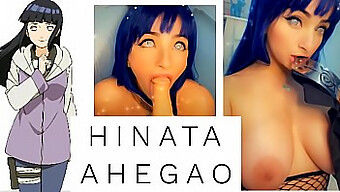 Boquete Ahegao e Peitos Grandes de Hinata - Novinha Cosplay