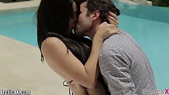 Natalie Heart's poolside seduction with intense fucking and orgasm