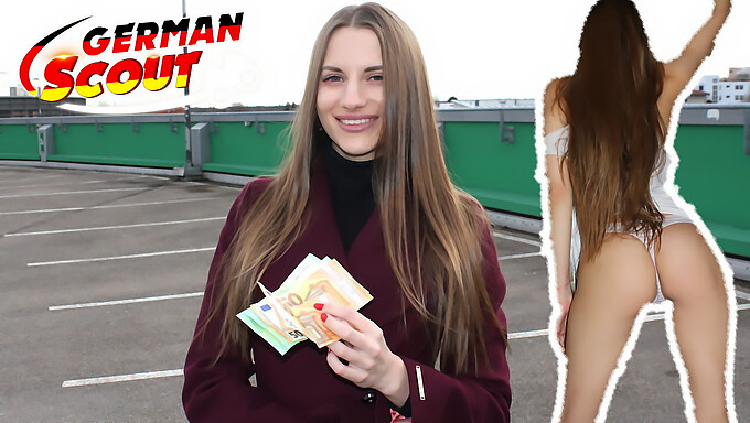 Německá teen Stella se zabývá sexuálními akty za peníze s pickup agentem