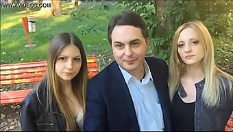 İtalyan porno yıldızı Andrea Dipre, gelecek yıldızlara parkta nasıl eğleneceklerini öğretiyor